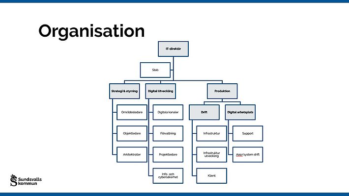 Organisationsschema Digitalisering och IT.